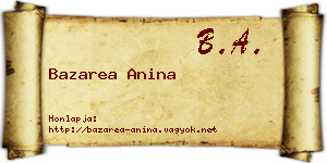 Bazarea Anina névjegykártya